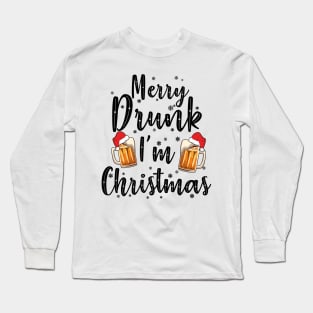 Beer Christmas. Merry Beermas Long Sleeve T-Shirt